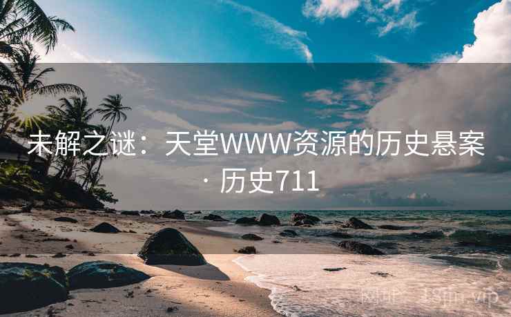 未解之谜：天堂WWW资源的历史悬案 · 历史711